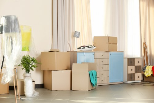 Commercial moving team planning a business relocation in Wimbledon