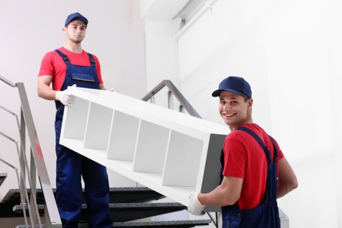 Prepared moving boxes and household items for Wimbledon relocation