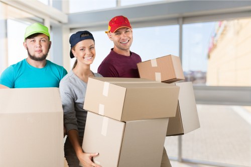 Loading furniture into a removals van for a Wimbledon relocation