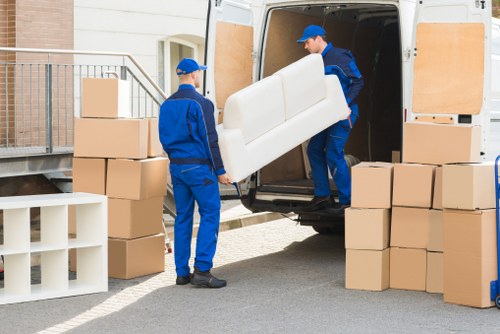 Careful loading of household items for a local removal in Wimbledon