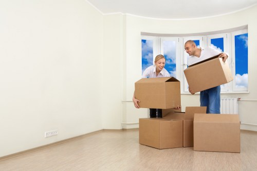 Office relocation planning in Wimbledon with business equipment and furniture