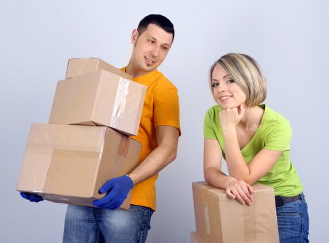 Local movers loading furniture in Wimbledon street